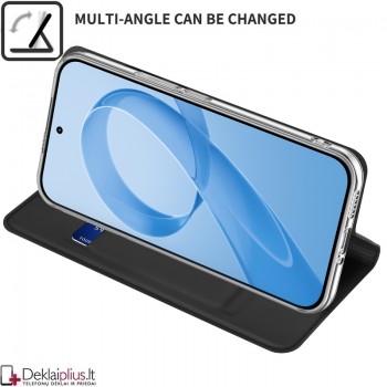 Dux Ducis Skin Pro dirbtinės odos dėklas - juodas (Xiaomi Poco F8 Ultra)